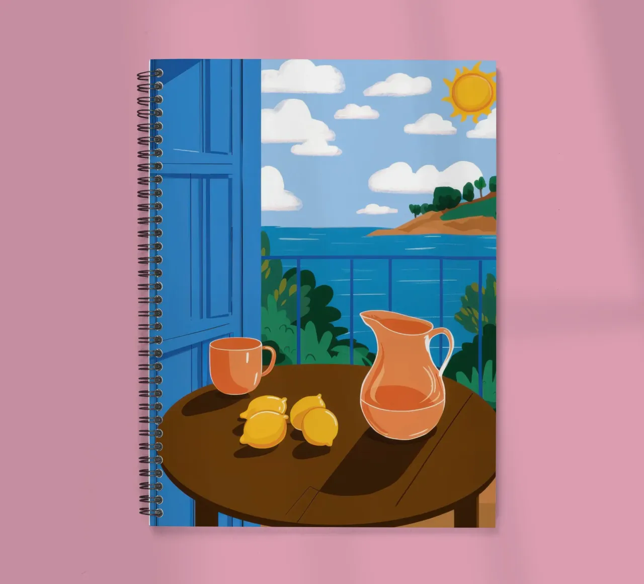 Seaside Citrus Quench spiral notebook by Giant Foxs