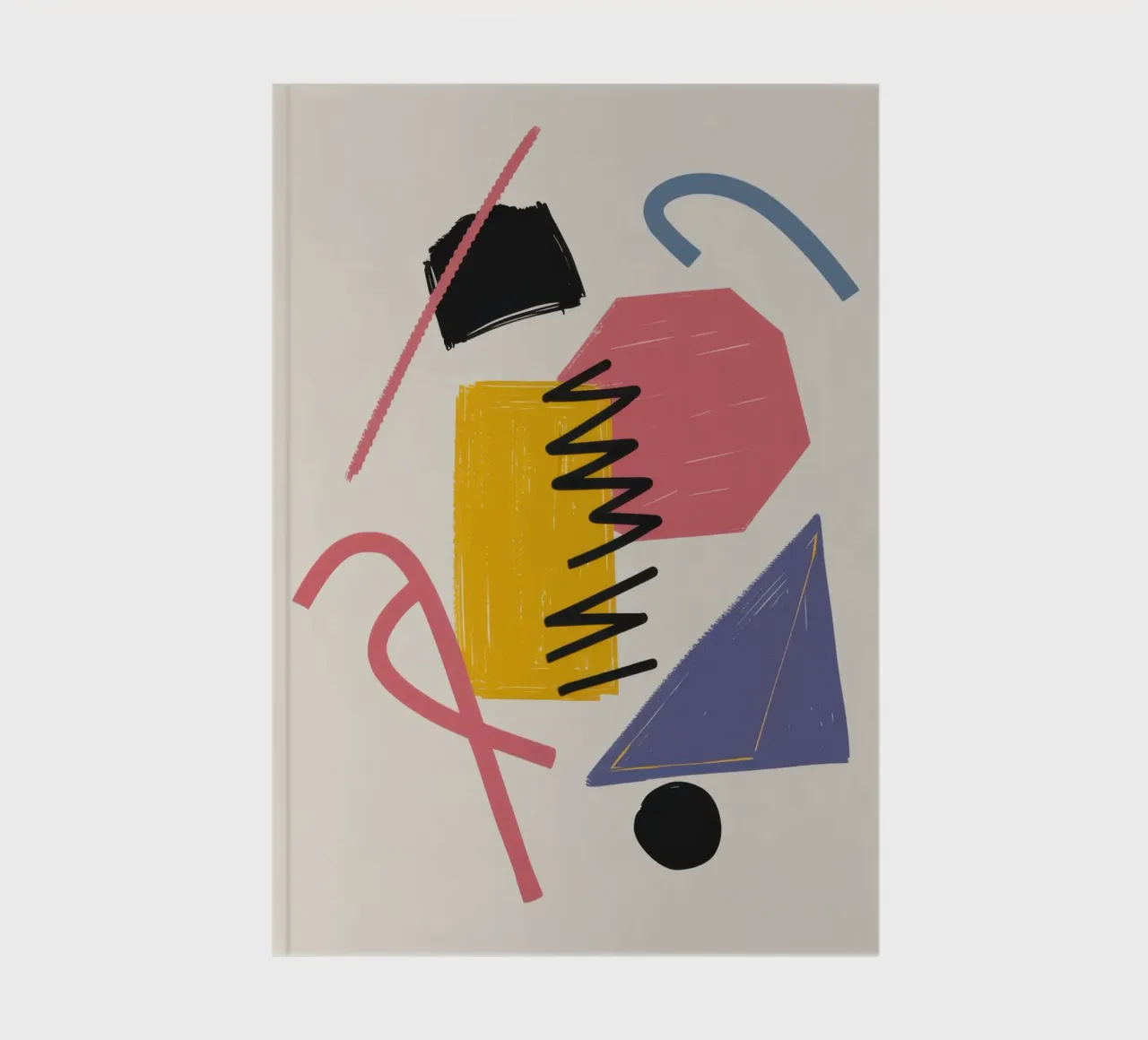 Cubist Playful Balance notebook by Prism Ritual