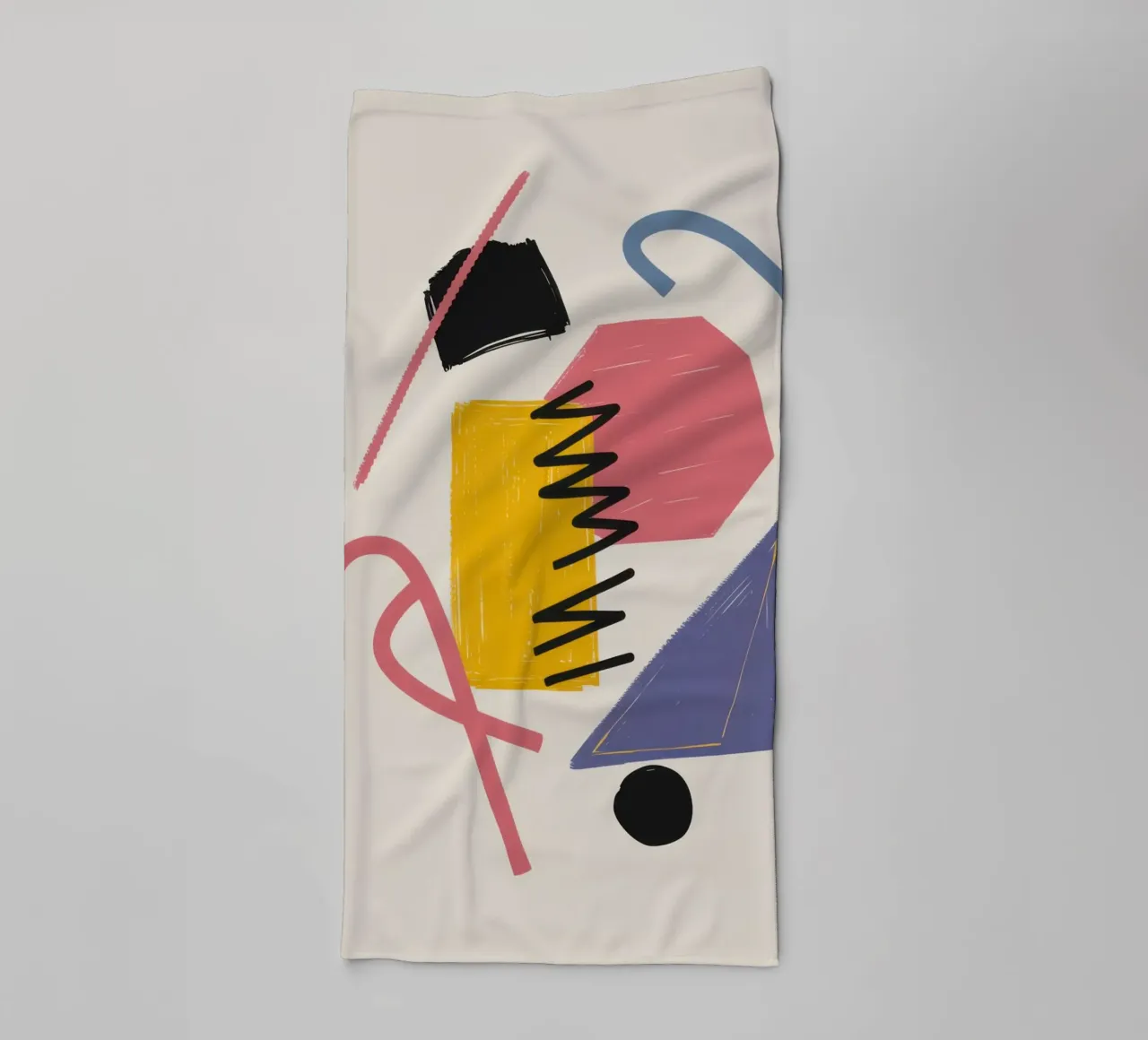 Cubist Playful Balance towel by Prism Ritual