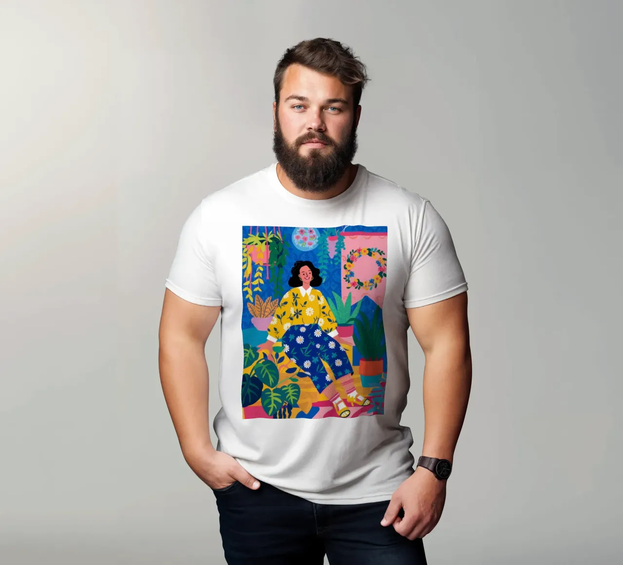Drowning in Dahlias t-shirt by Ink Pulse