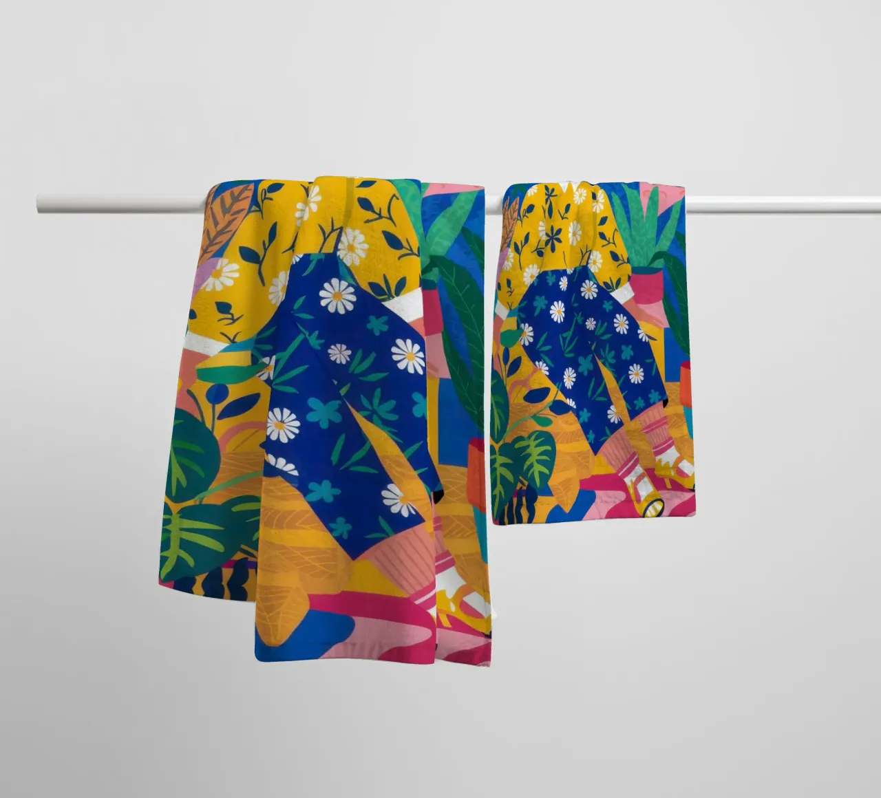 Annegare nelle dalie asciugamano da bagno da Ink Pulse