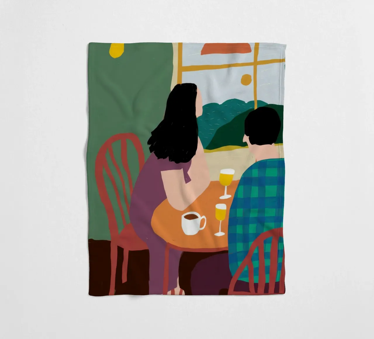 La calda conversazione del caffè coperta in pile da Giant Foxs