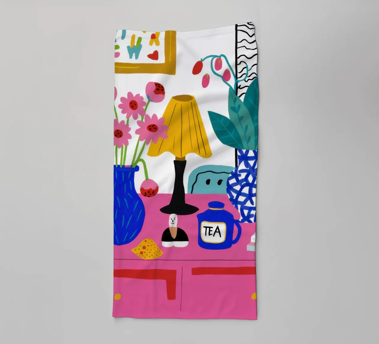 Maximalist Tea Time towel by Flock Reverie
