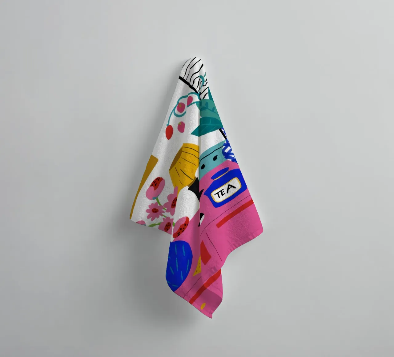 Maximalist Tea Time towel by Flock Reverie