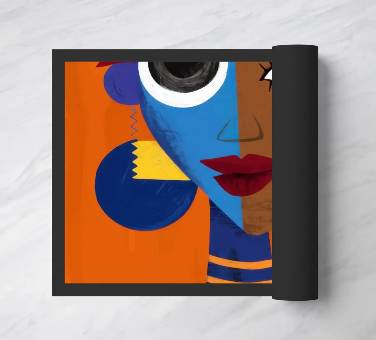 Azure Gilded Gaze doormat by Prism Ritual