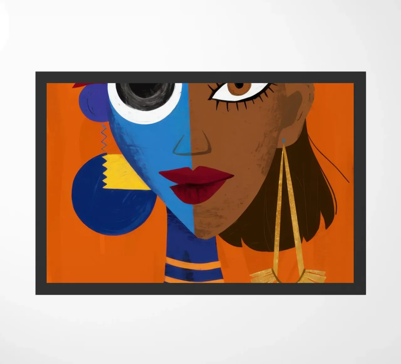 Azure Gilded Gaze doormat by Prism Ritual