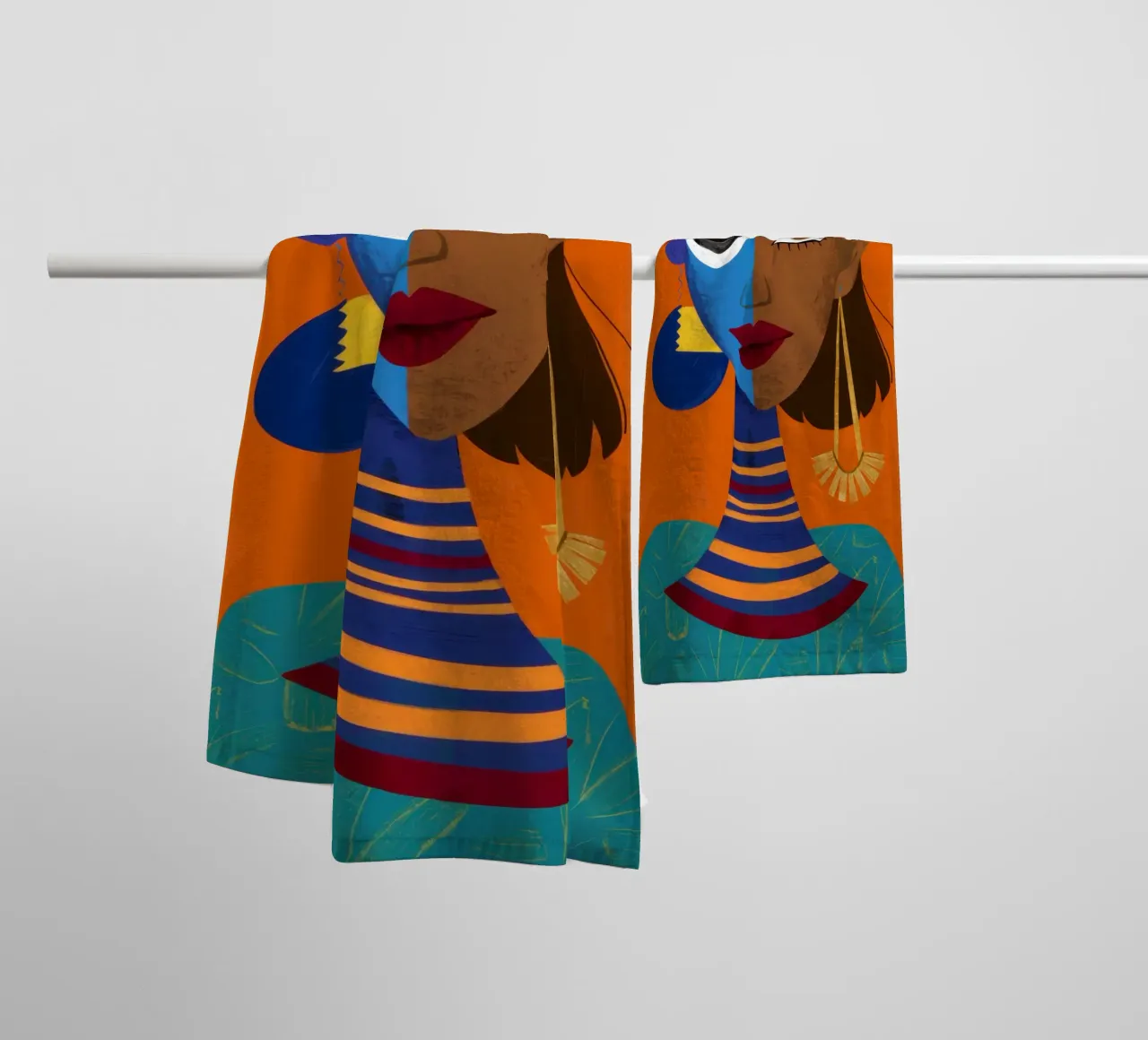 Azure Gilded Gaze towel by Prism Ritual