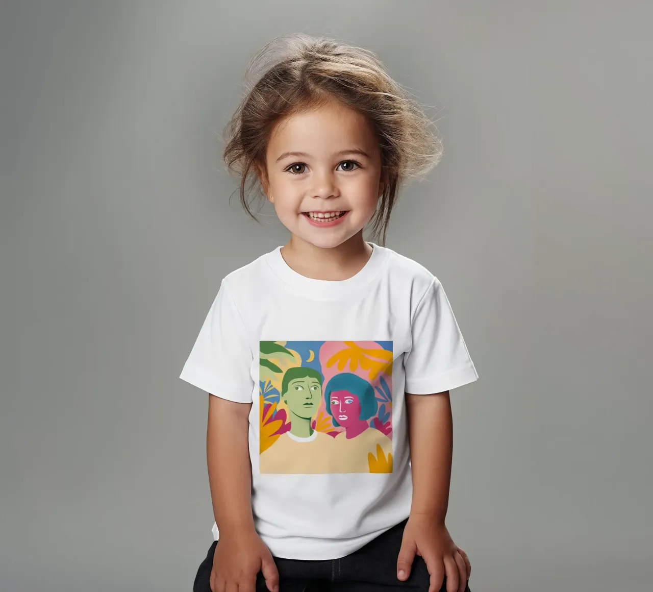 Moment d'angoisse partagé t-shirt enfant de Mythy Brush