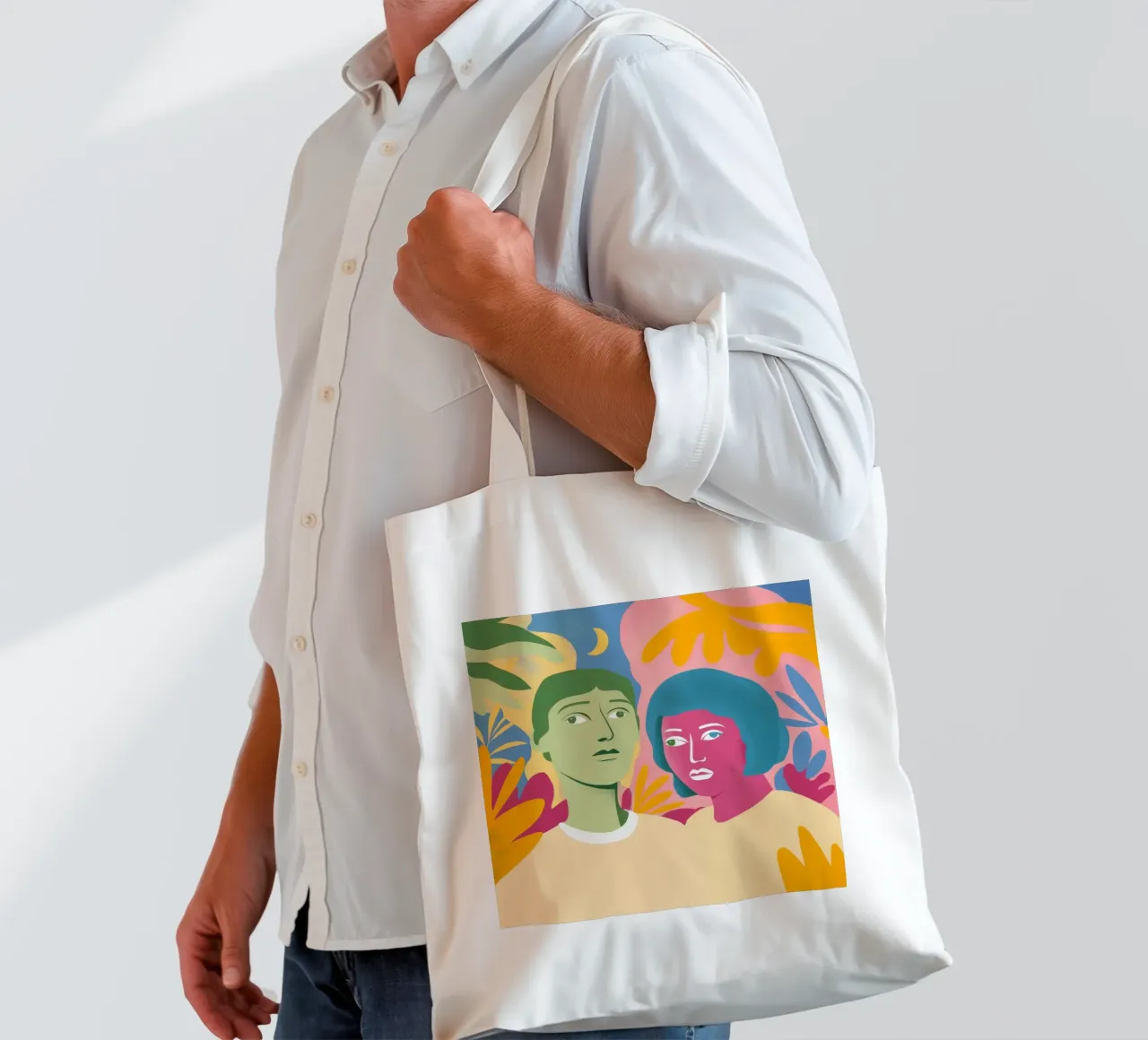 Momento di ansia condiviso borsa in juta da Mythy Brush