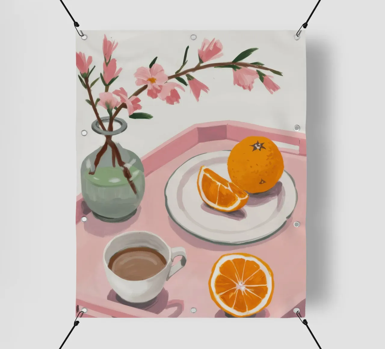 Sakura Morning Stillness telo in pvc da Giant Foxs