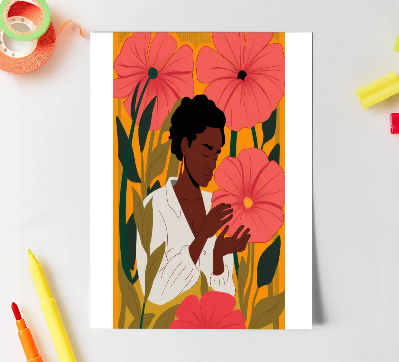 Dahlia Divine Embrace sticker sheet by Prism Ritual