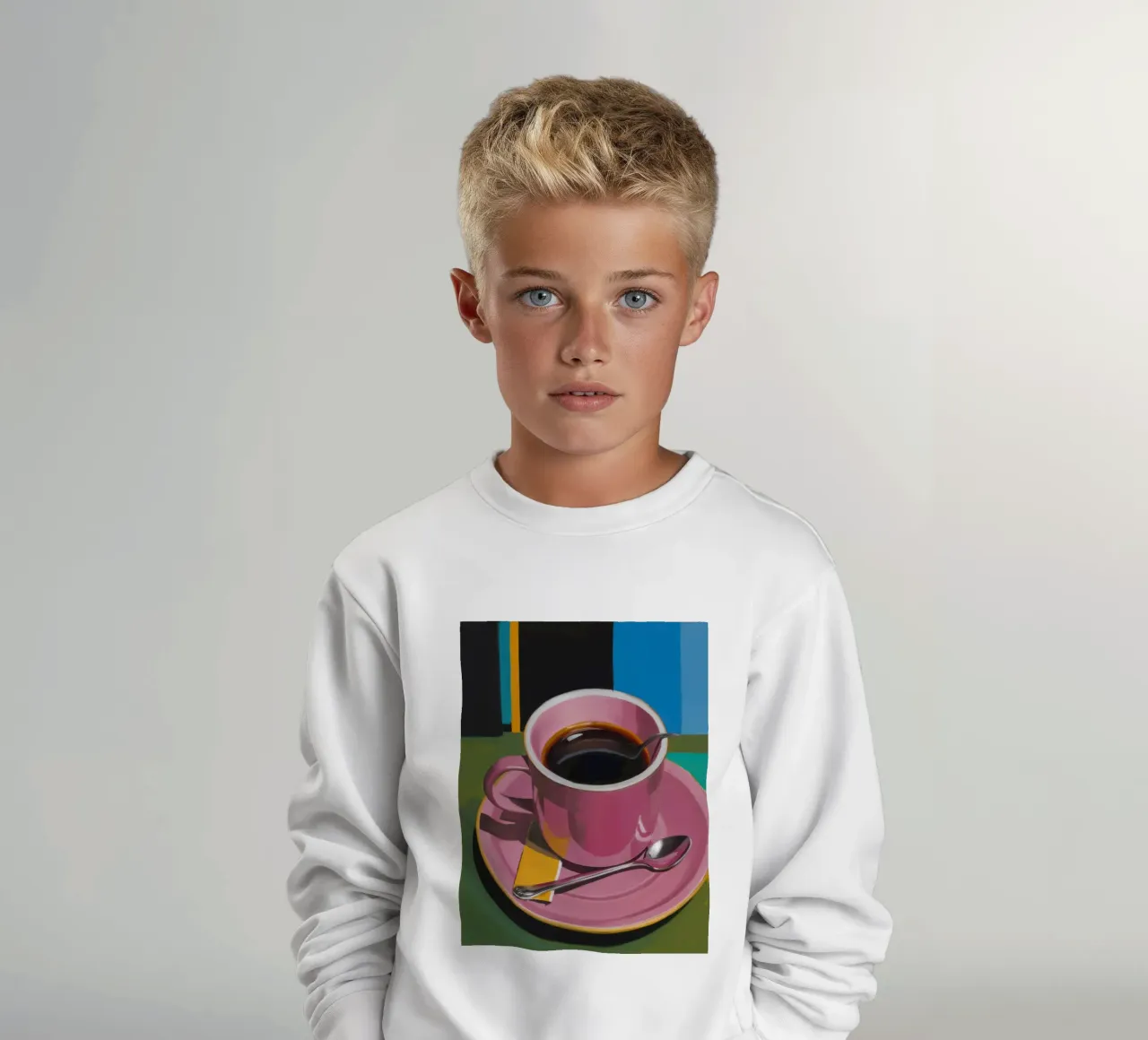 Momento caffè Cerise felpa bambino da Giant Foxs