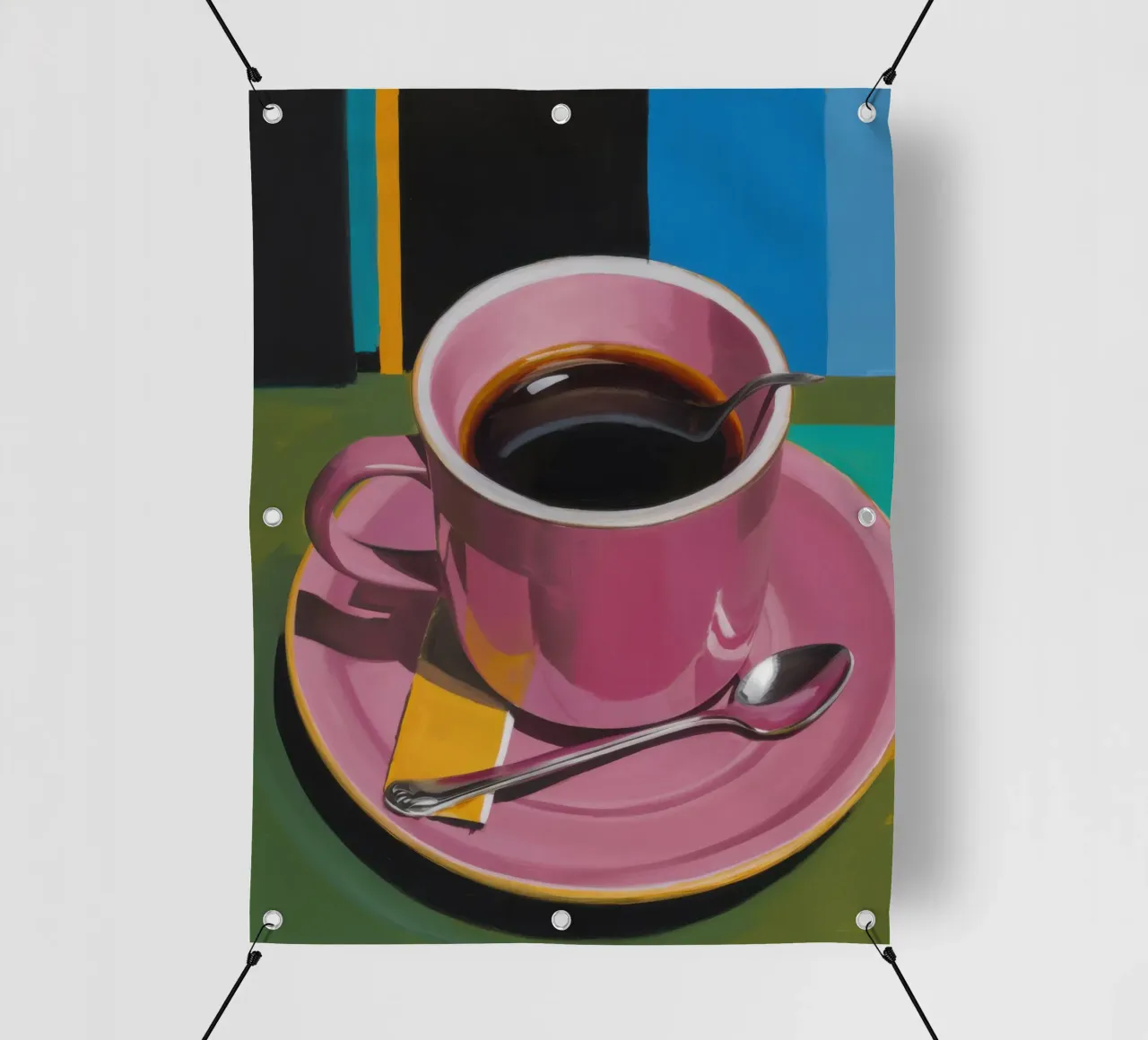 Momento caffè Cerise telo in pvc da Giant Foxs
