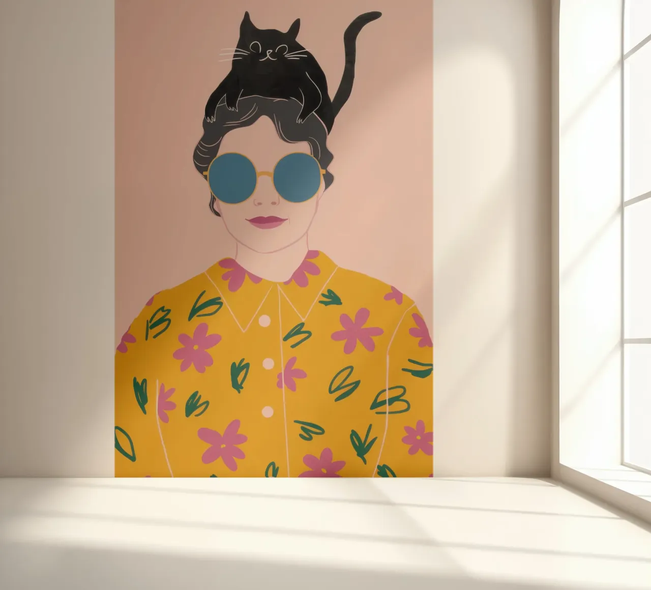 Feline Hat Fashion photo wallpaper by Flock Reverie