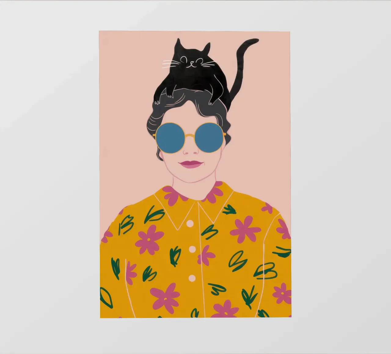Feline Hat Fashion photo wallpaper by Flock Reverie