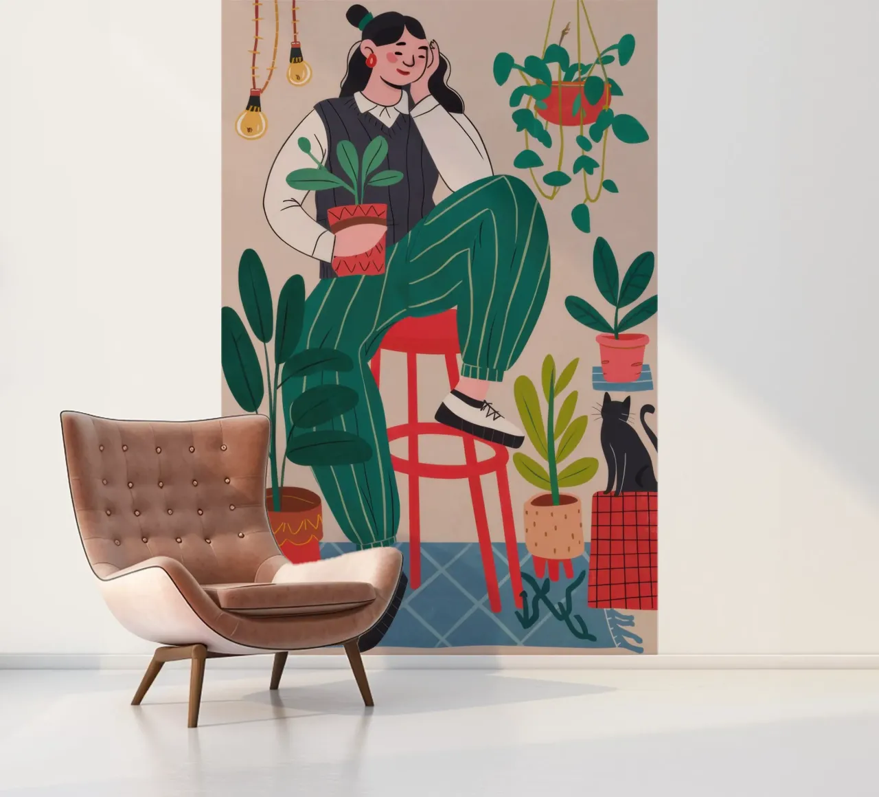 Urban Jungle Repose photo wallpaper by Flock Reverie