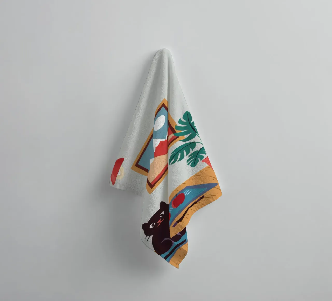 The Cat Domain towel by Mythy Brush