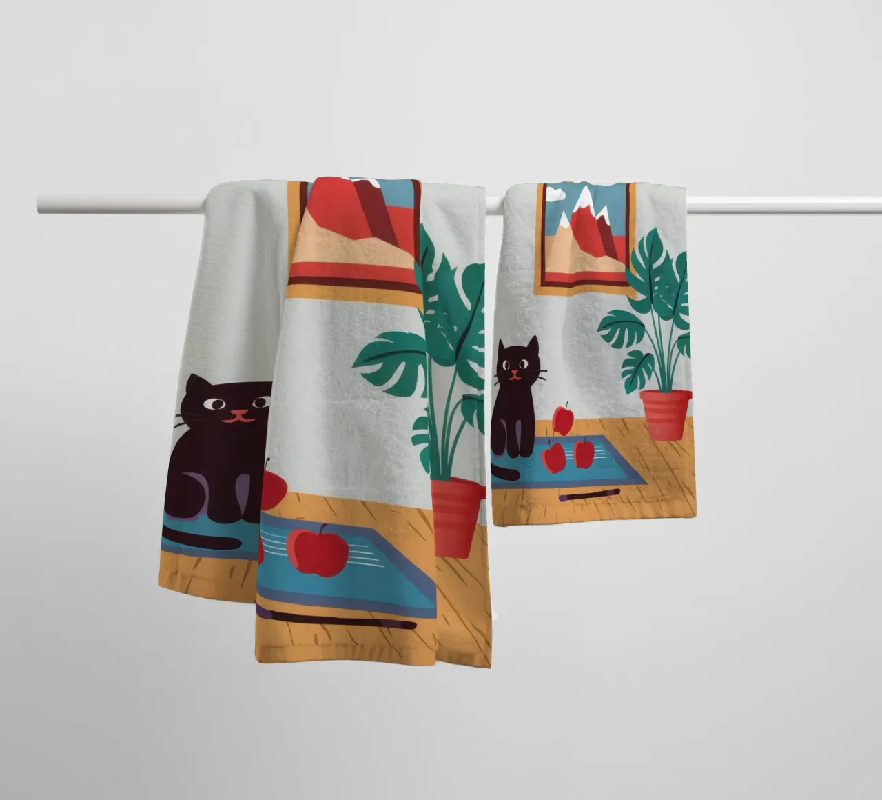 The Cat Domain towel by Mythy Brush
