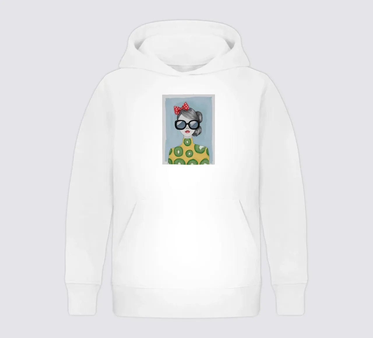 Retro a pois chic felpa bambino con cappuccio da Giant Foxs