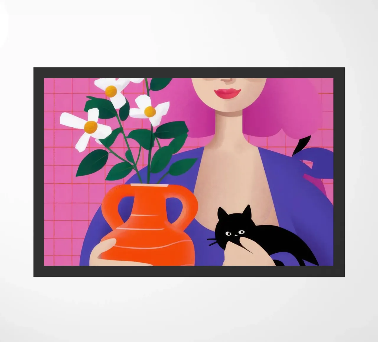 L'artista e il suo gatto zerbino da Ink Pulse