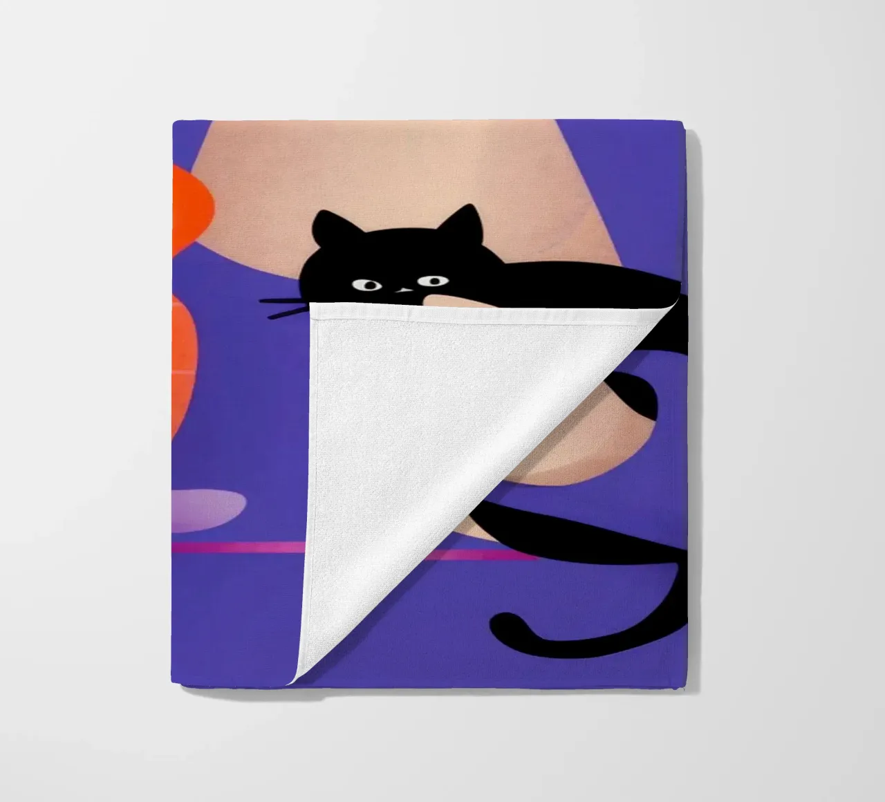 L'artista e il suo gatto telo mare da Ink Pulse