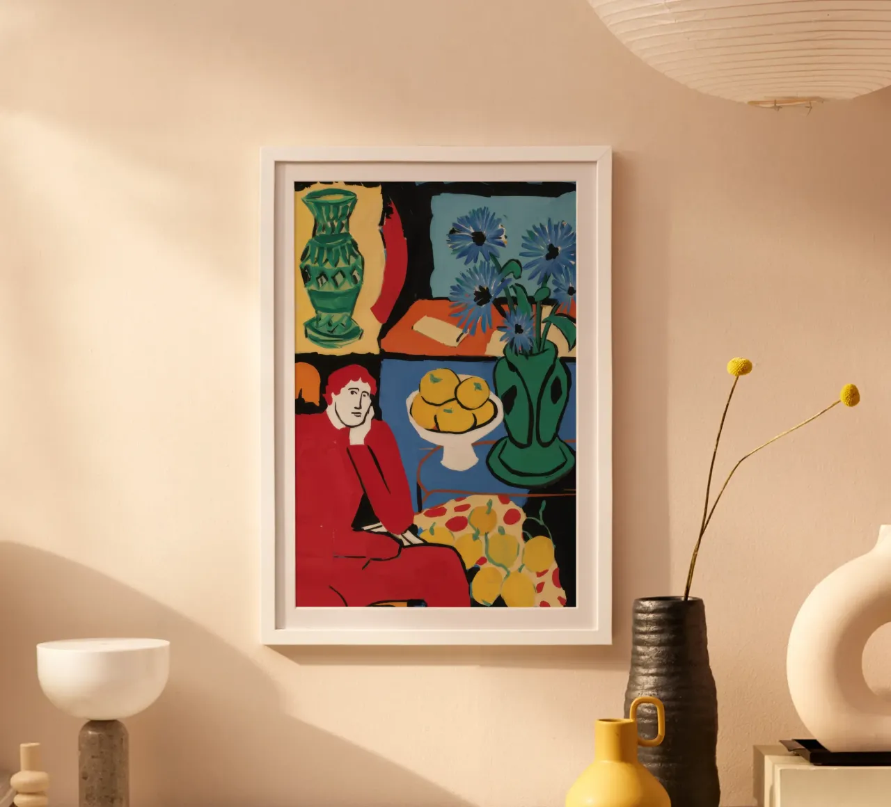 Tavolo Cubista Abbondante poster con telaio in alluminio da Prism Ritual