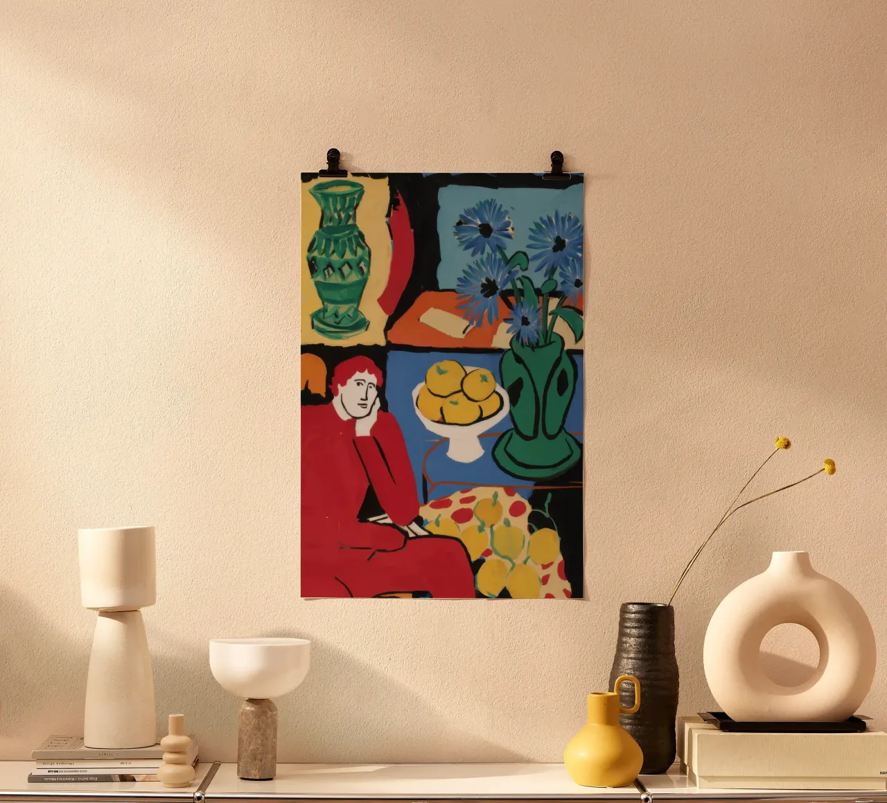 Tavolo Cubista Abbondante poster con telaio in alluminio da Prism Ritual