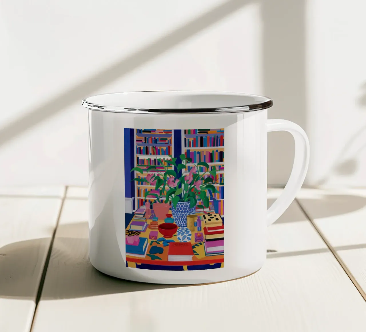 Il santuario delle storie tazza in smalto da Ink Pulse