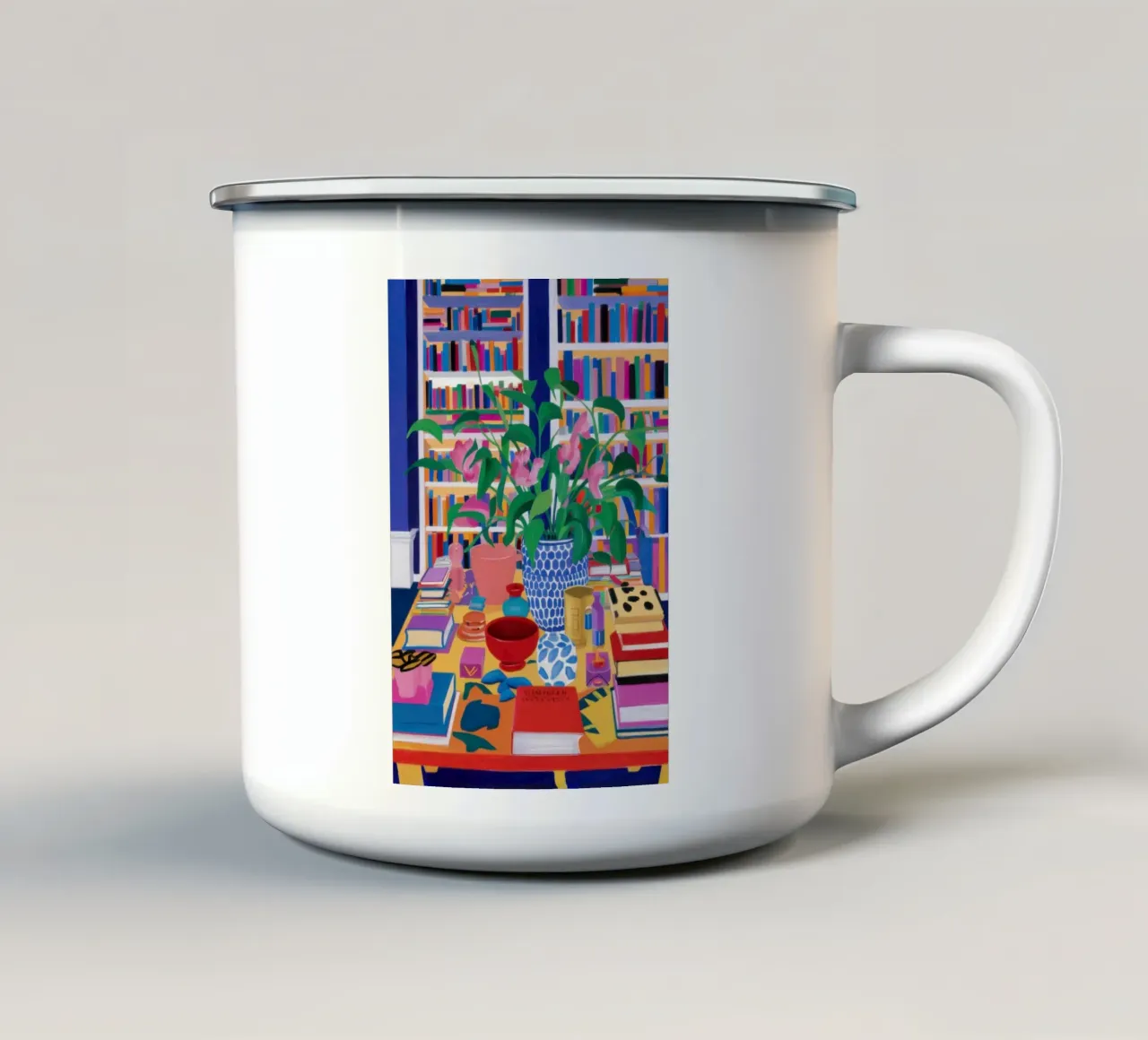 Il santuario delle storie tazza in smalto da Ink Pulse