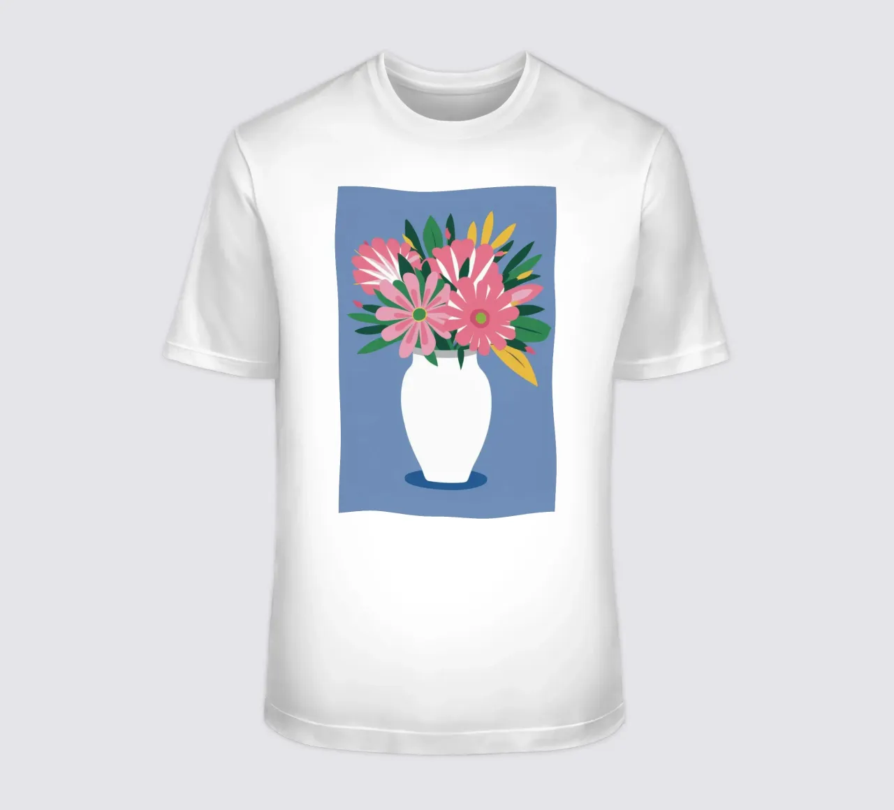Roze tulpen in vaas t-shirt van Flock Reverie