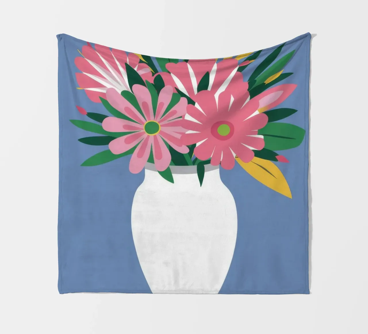 Tulipani rosa in vaso coperta in pile da Flock Reverie