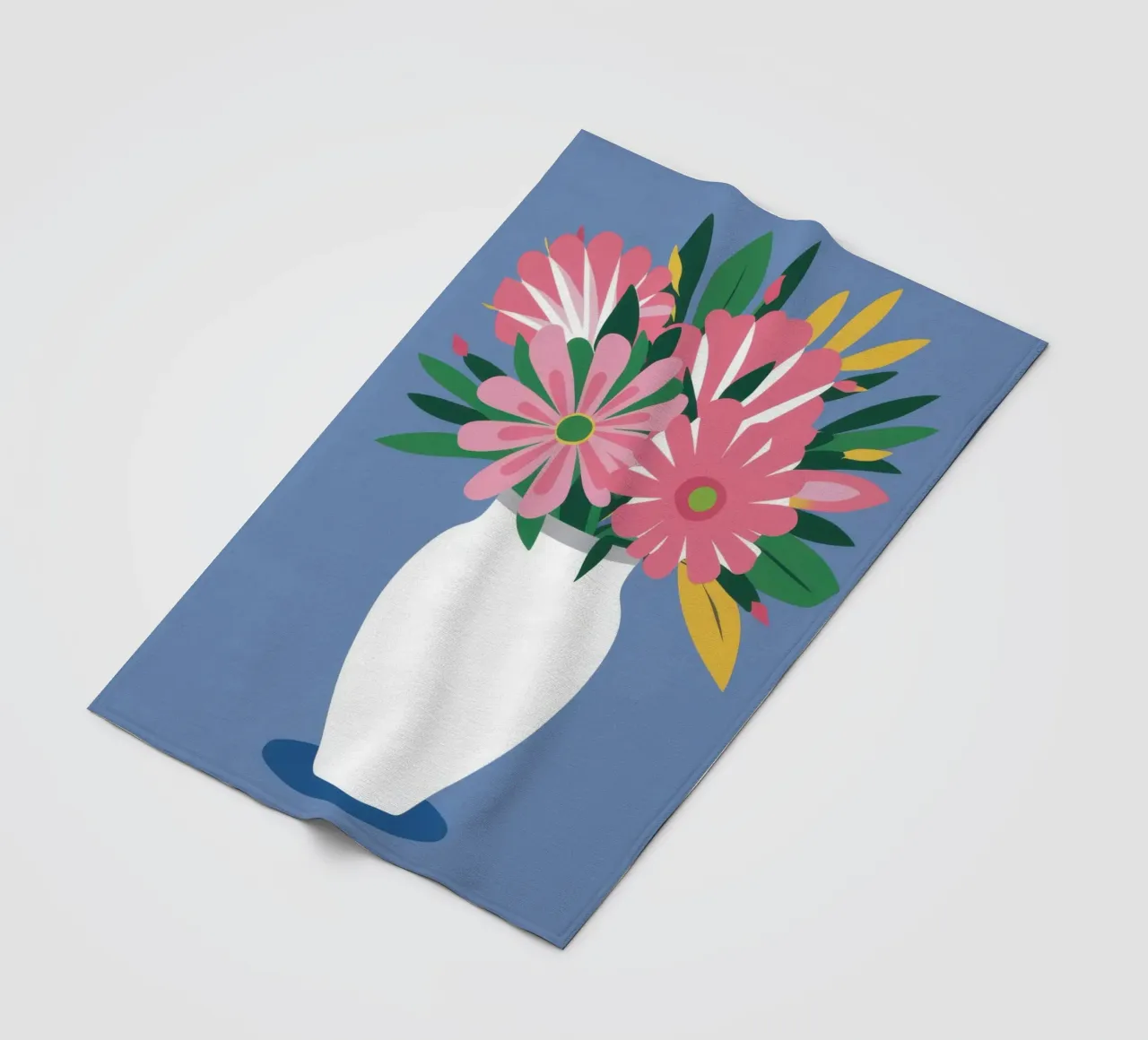 Tulipani rosa in vaso coperta in pile da Flock Reverie