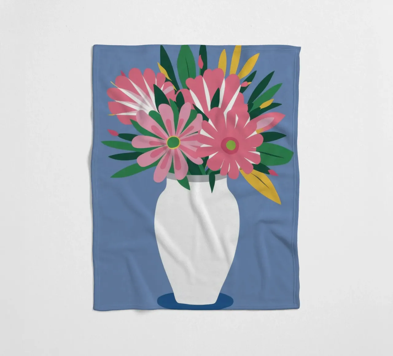 Tulipani rosa in vaso coperta in pile da Flock Reverie