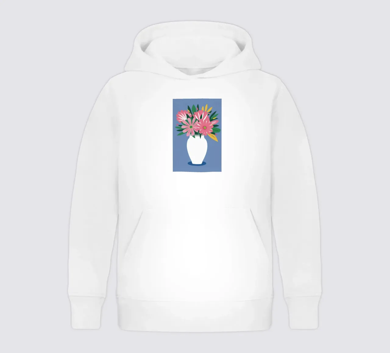 Tulipani rosa in vaso felpa bambino con cappuccio da Flock Reverie