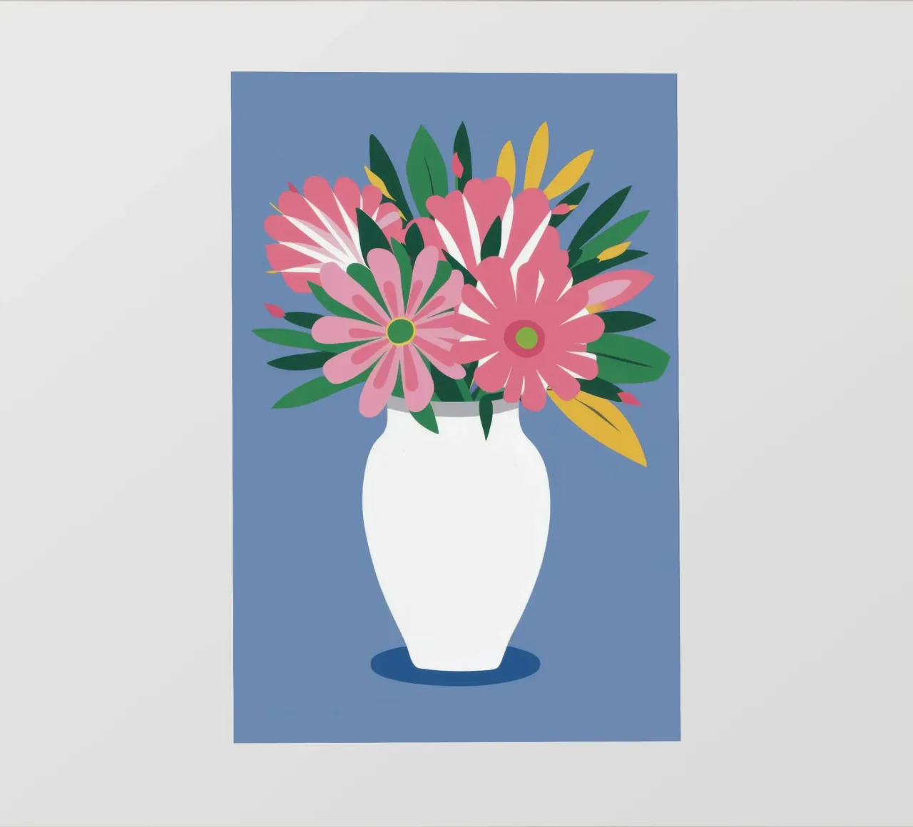 Tulipani rosa in vaso telo in pvc da Flock Reverie