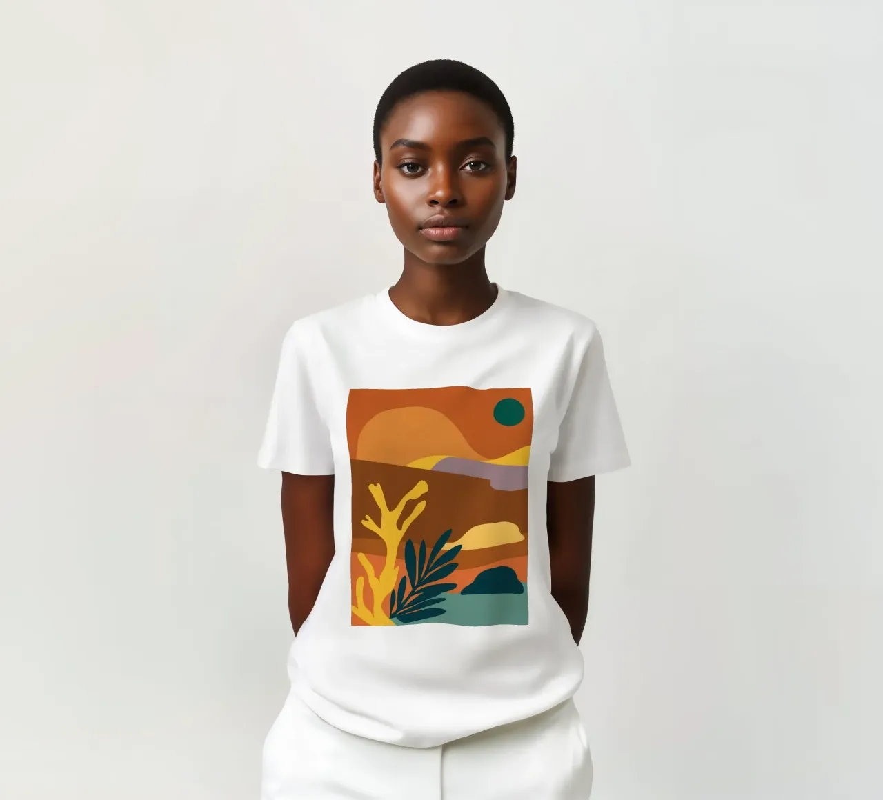 Abstrakter Wüstenhorizont T-Shirt von Ink Pulse
