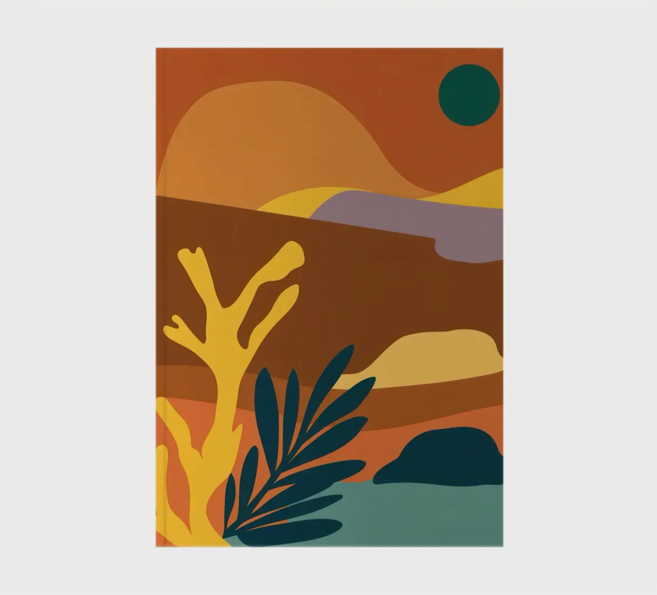 Abstract Desert Horizon notebook by Ink Pulse