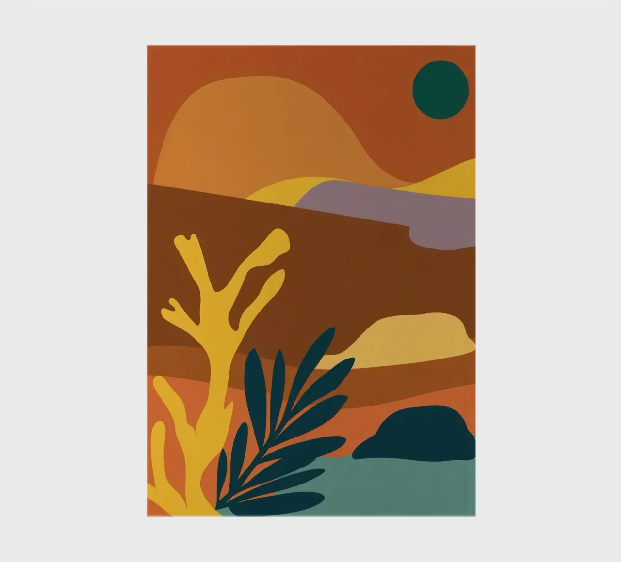 Abstract Desert Horizon notebook by Ink Pulse