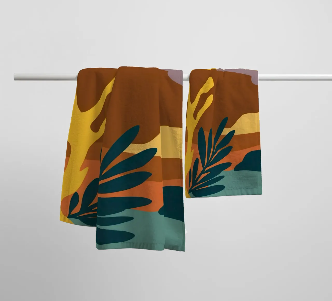 Abstract Desert Horizon towel by Ink Pulse