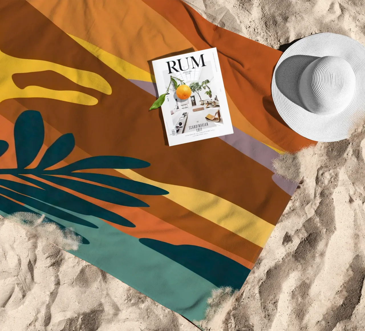 Orizzonte astratto del deserto telo mare da Ink Pulse