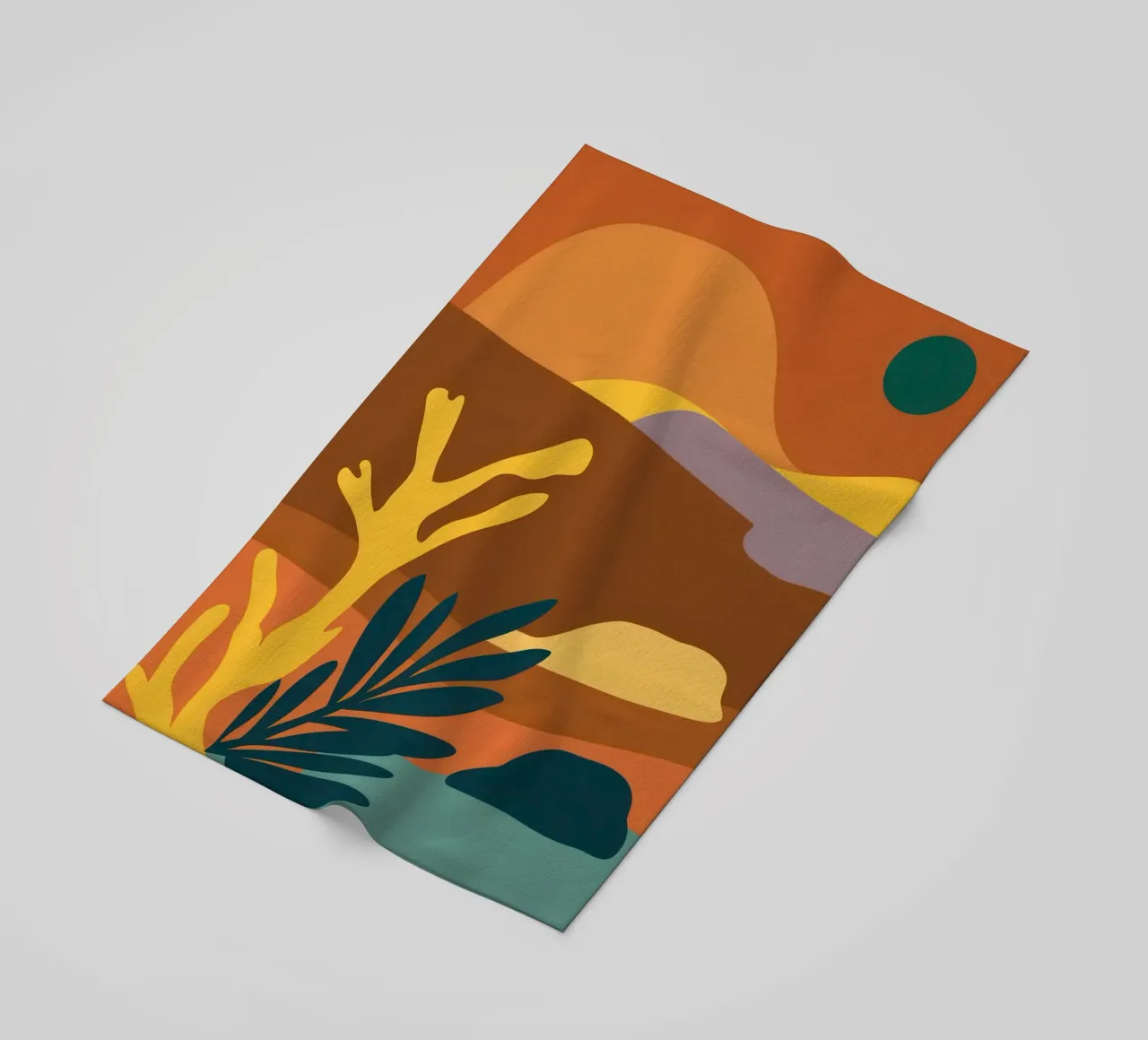 Orizzonte astratto del deserto telo mare da Ink Pulse