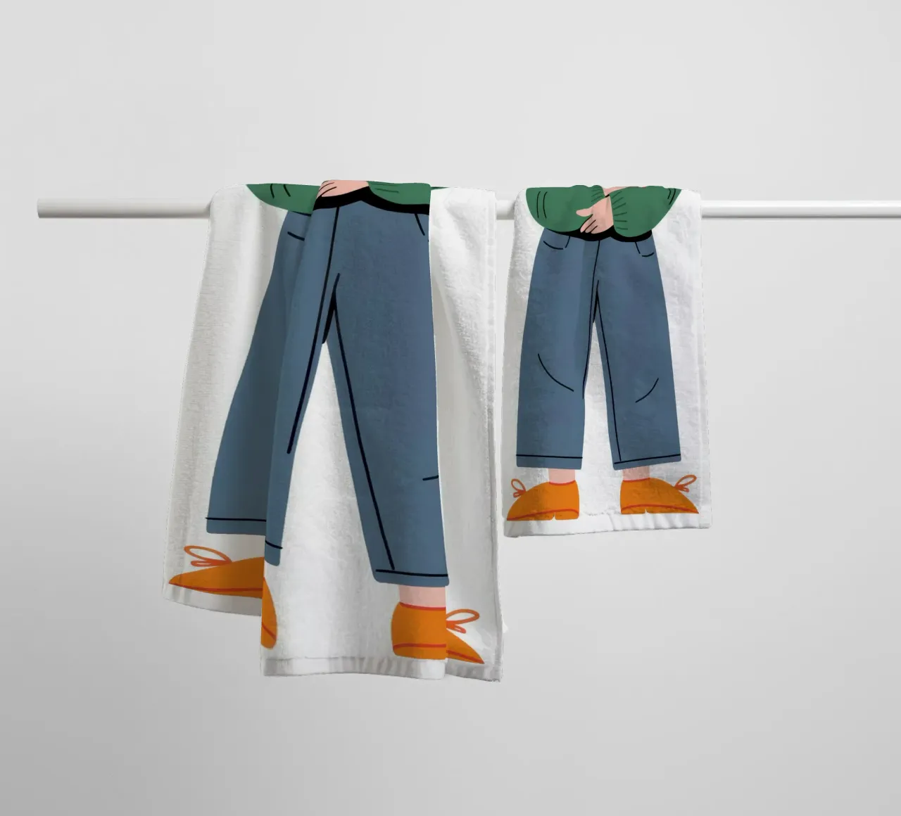 Regalo floreale di cuore asciugamano da bagno da Giant Foxs