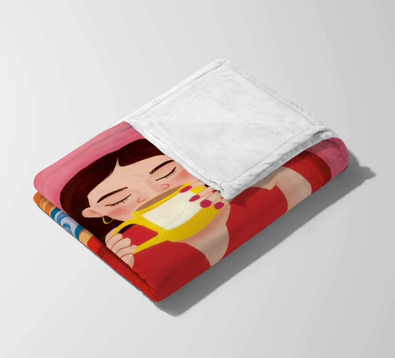 Gustare una bevanda calda coperta in pile da Flock Reverie