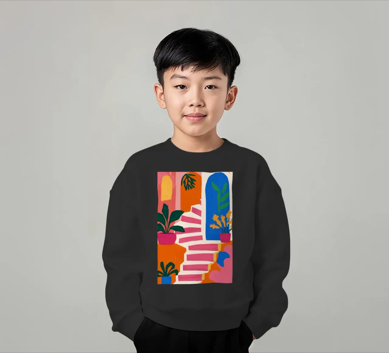 Scala per un paradiso verde felpa bambino da Ink Pulse