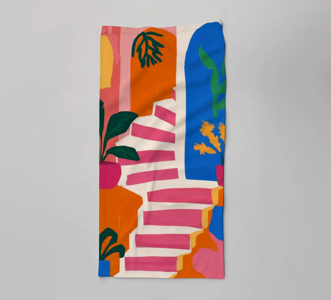 Scala per un paradiso verde asciugamano da bagno da Ink Pulse