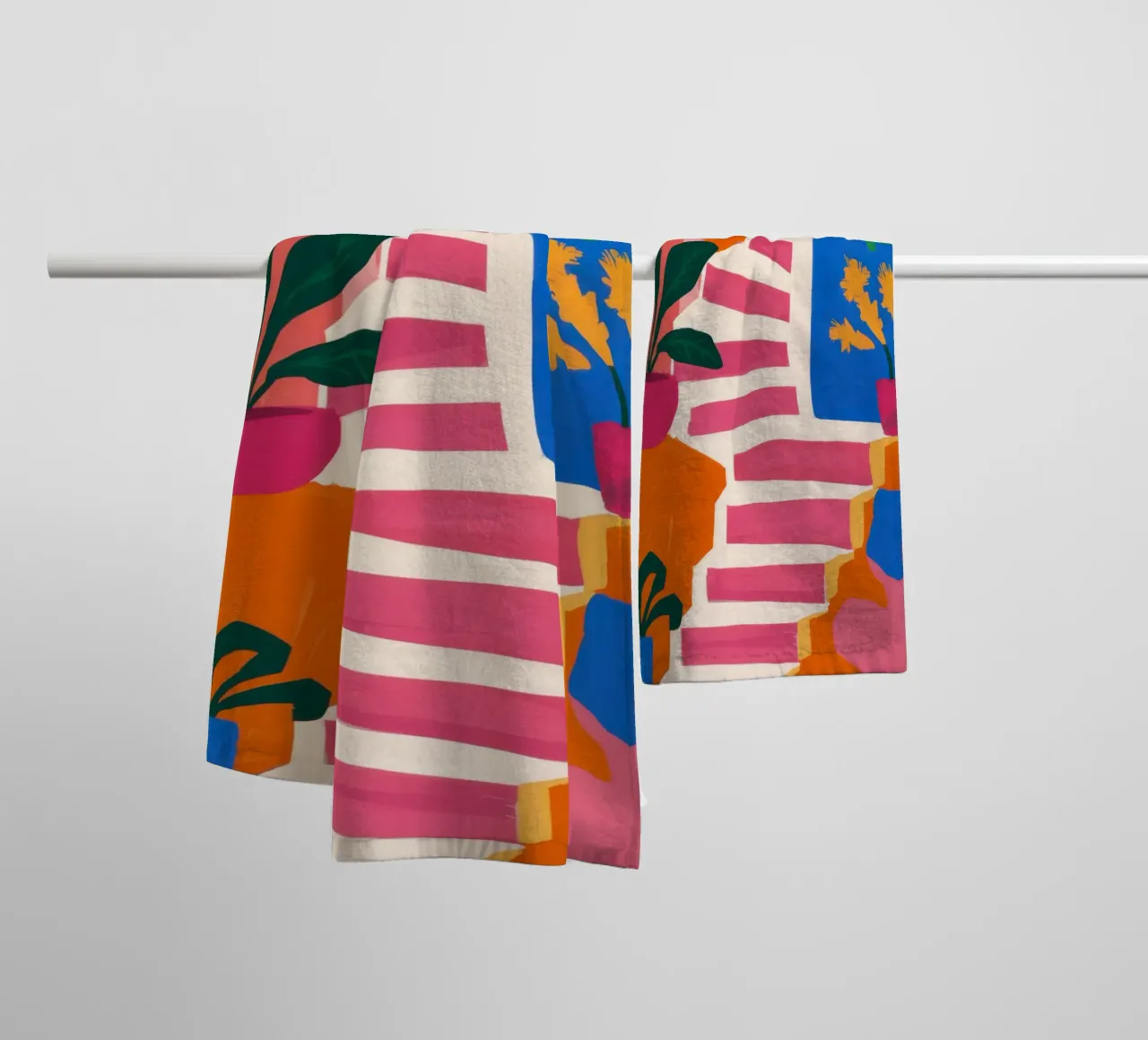 Scala per un paradiso verde asciugamano da bagno da Ink Pulse