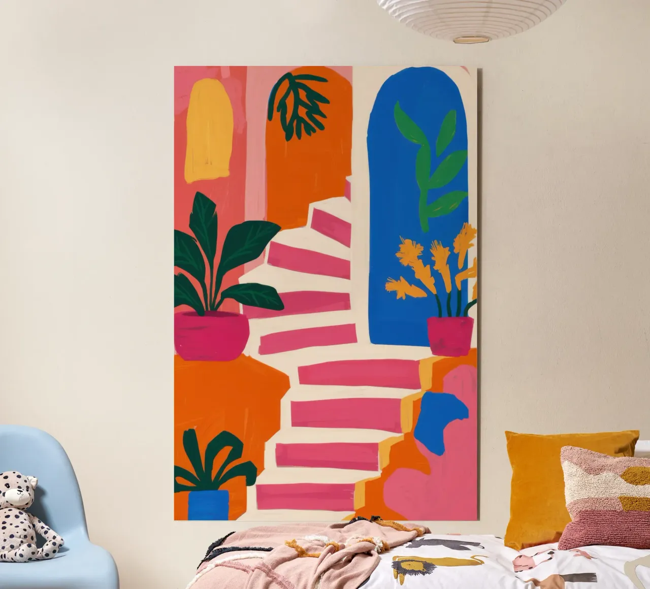 Scala per un paradiso verde alluminio dibond da Ink Pulse