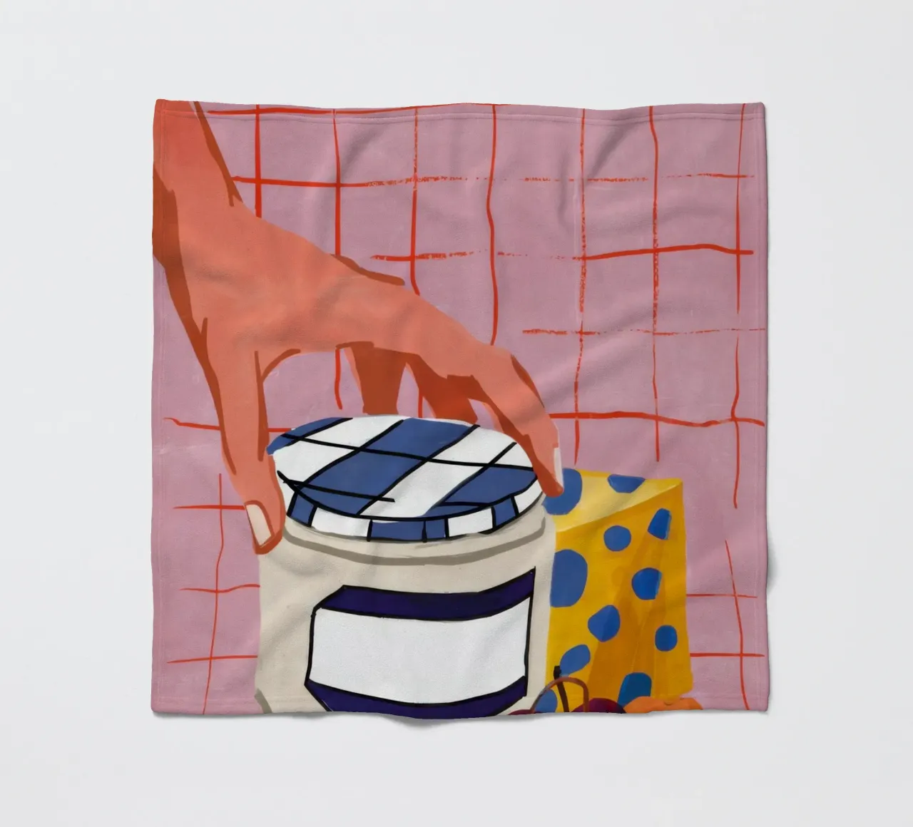 Spreading Jam on Toast fleece blanket by Flock Reverie