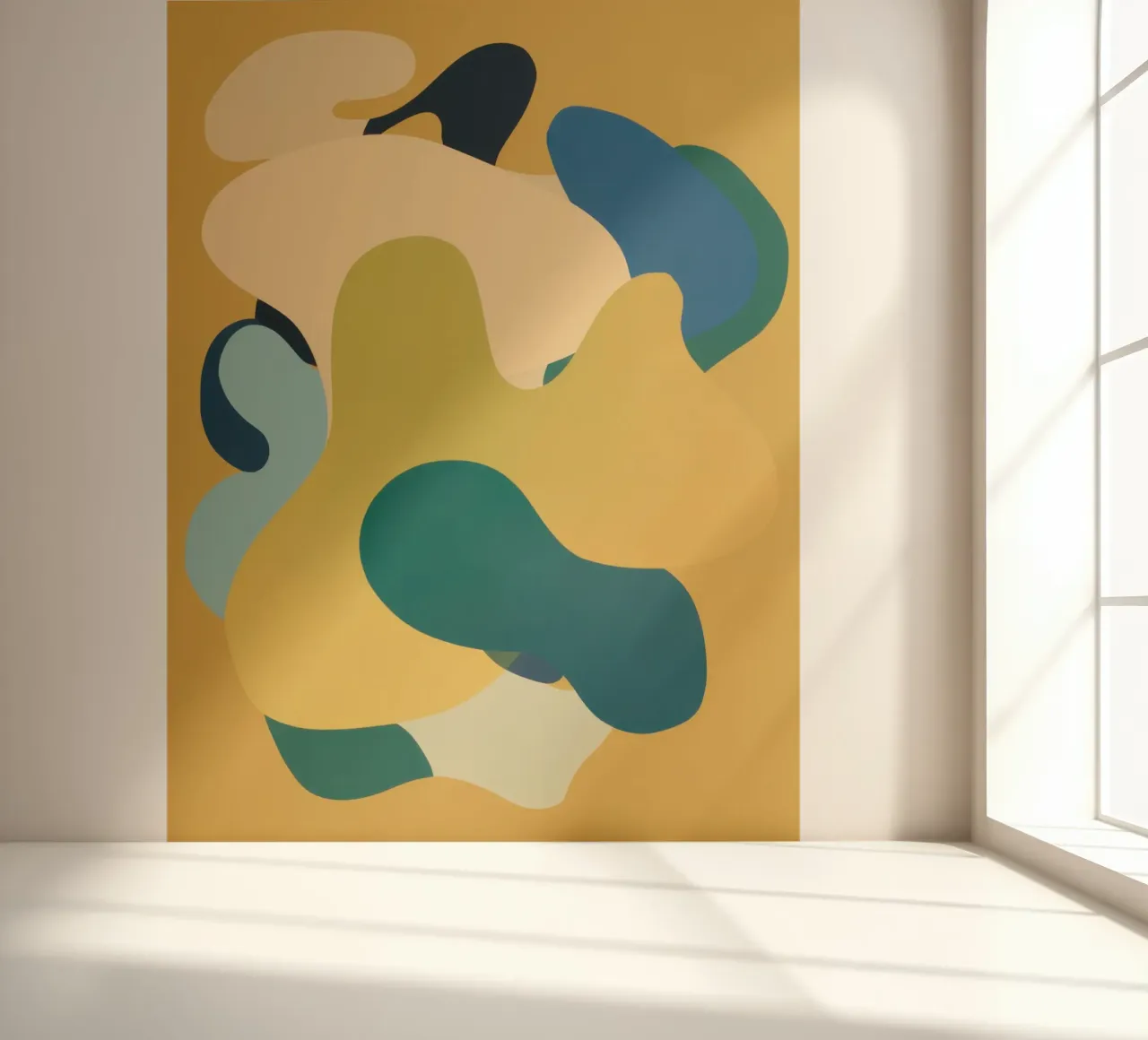 Mellow Vloeibare Vormen fotobehang van Ink Pulse