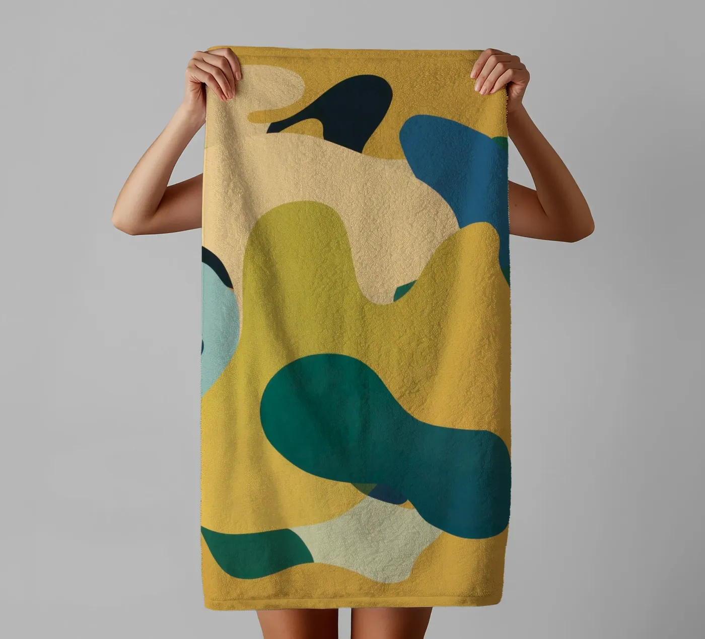 Mellow Vloeibare Vormen badhanddoek van Ink Pulse